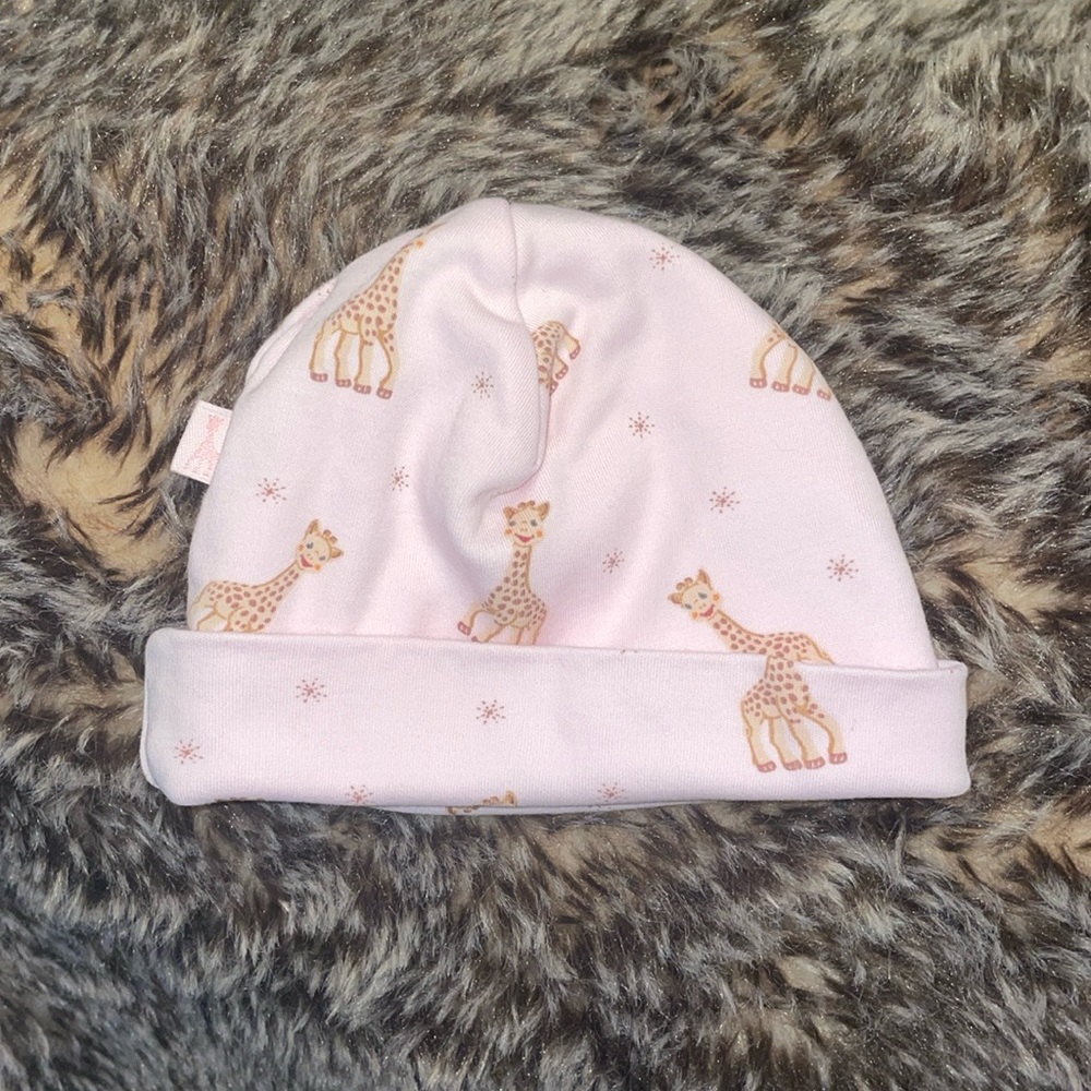 Pink Sofie la Girafe x Kissy Kissy baby hat! NWOT